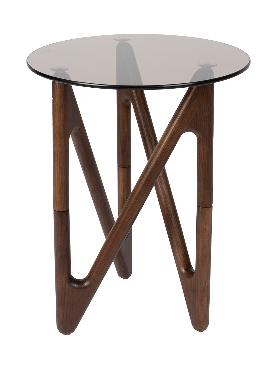 
Designer Side Table "Naia" - Nut tree