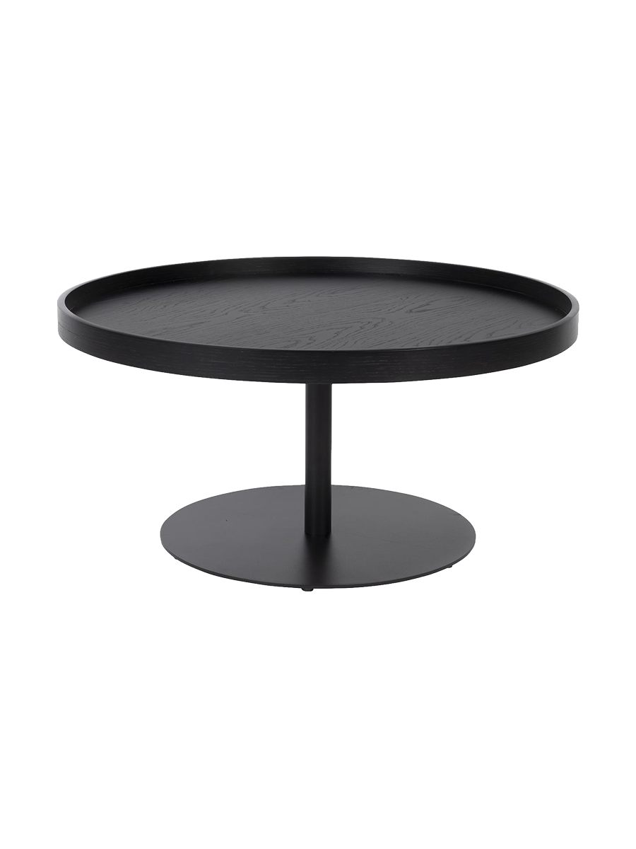 
Round Designer Side Table "Yuri", Various Sizes - Black / Ø 70 x Height 35 cm