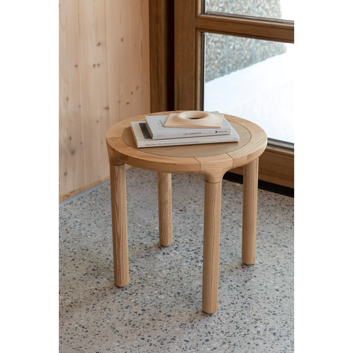 
Designer Side Table "Storm" - Natural