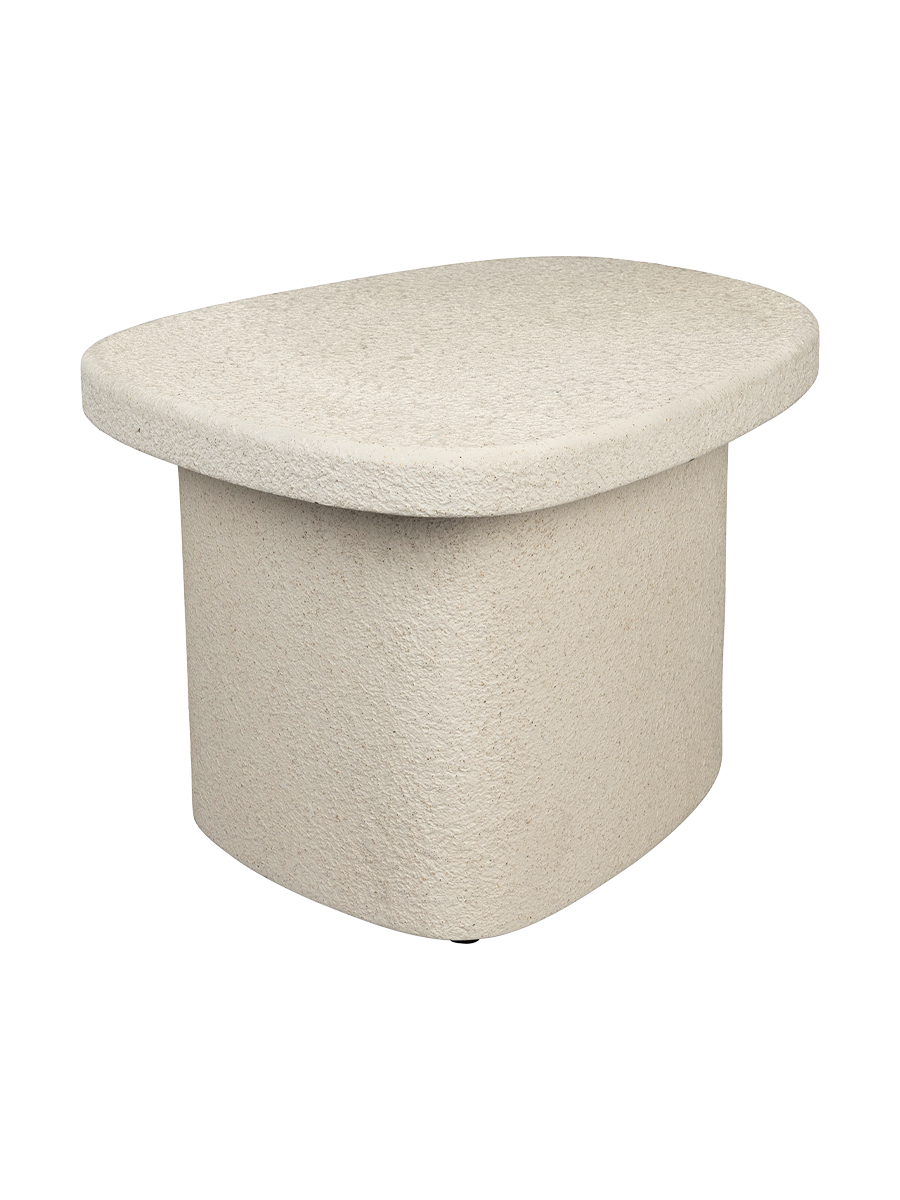 
Designer Side Table "Veda", made from recycled marble