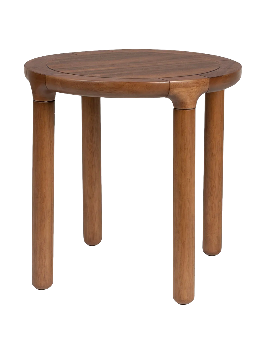 
Designer Side Table "Storm" - Nut tree