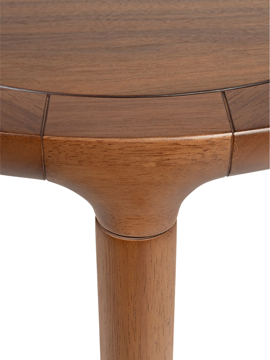 
Designer Side Table "Storm" - Nut tree