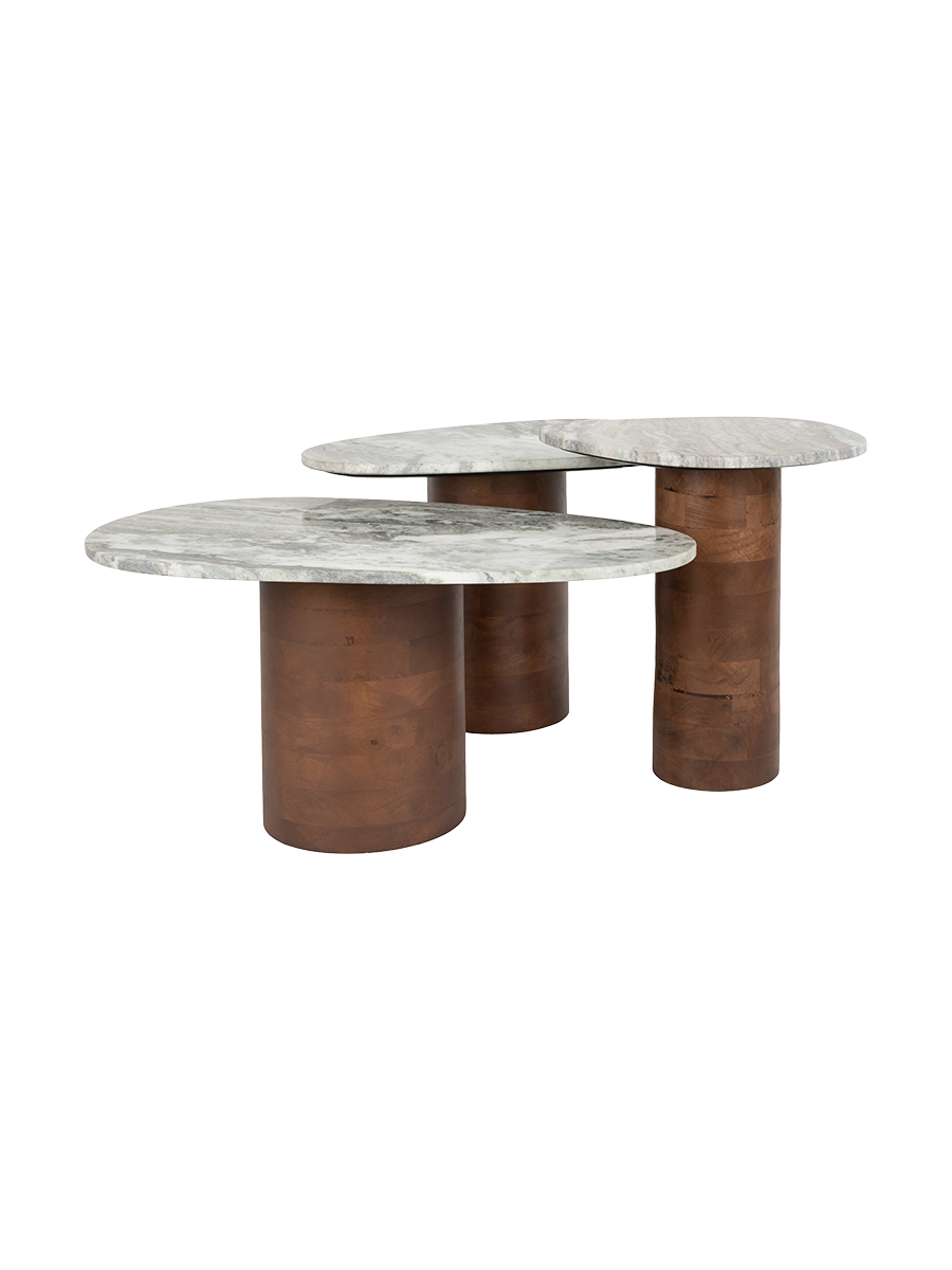 
Marble Coffee Table Set "Suki" (3 pieces)