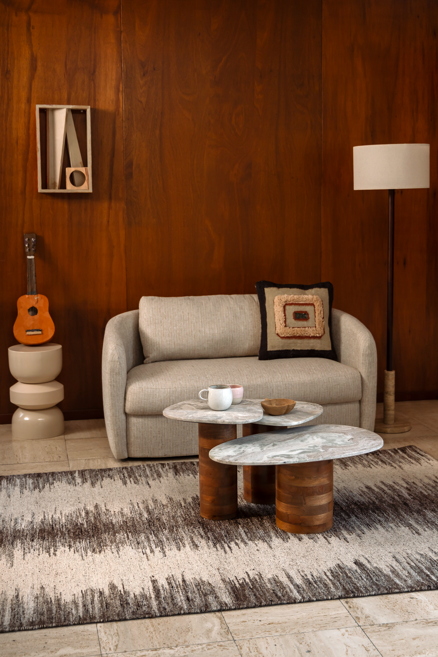 
Marble Coffee Table Set "Suki" (3 pieces)