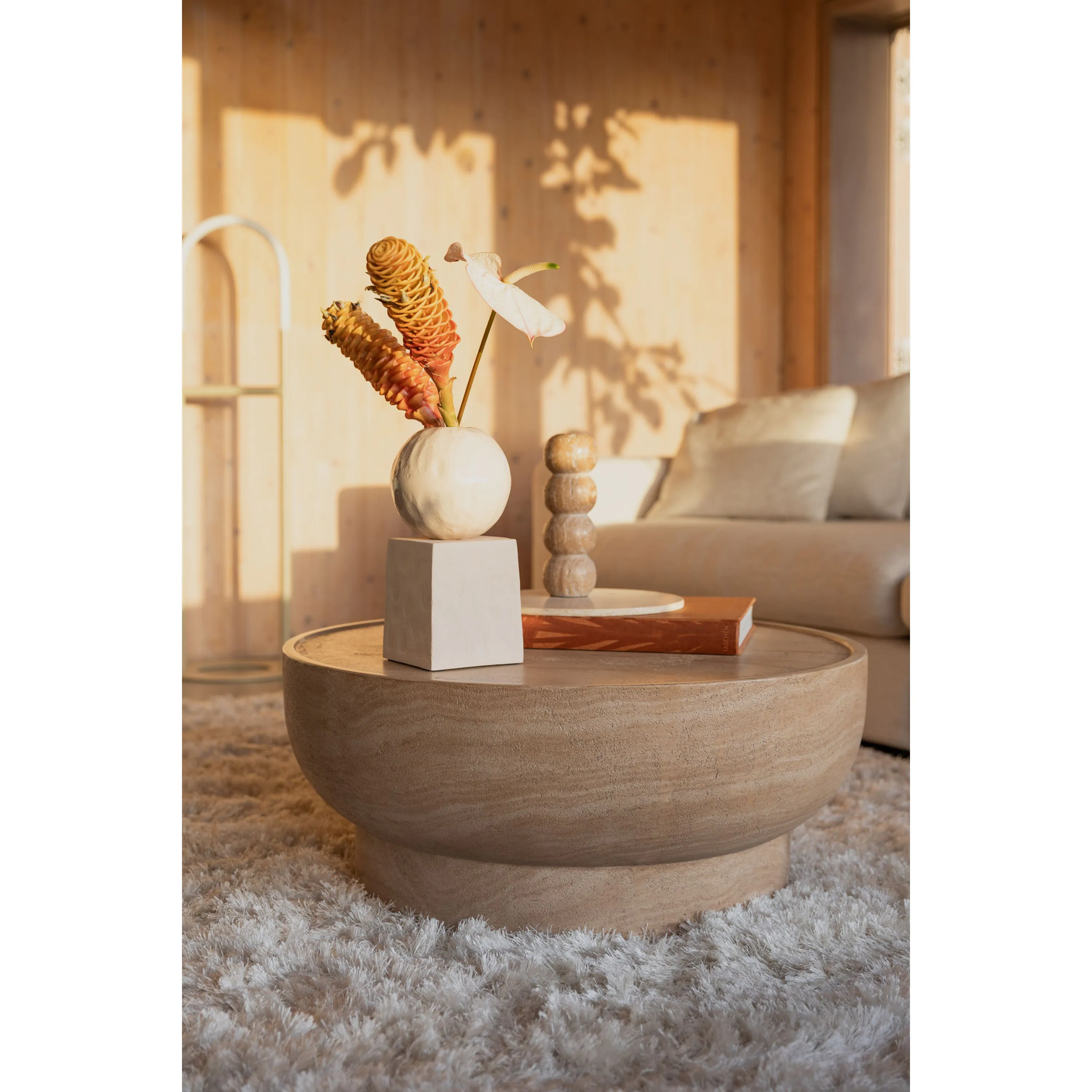 
Indoor/Outdoor Design Coffee Table "Noble Pill", various sizes - Round, Ø 80 cm