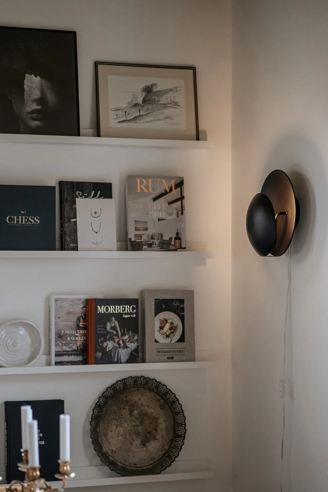 
Design Wandlampe „Orbit“ Ø 30 cm - Schwarz