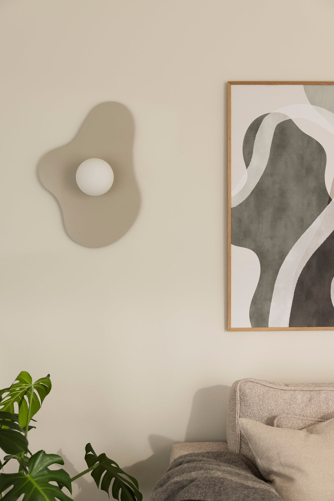 
Design Wandlampe „Illusion“ 43 x 60 cm - Beige