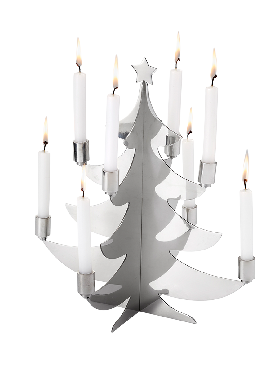 
Design Weihnachtsbaum „Grenoble“ aus poliertem Edelstahl