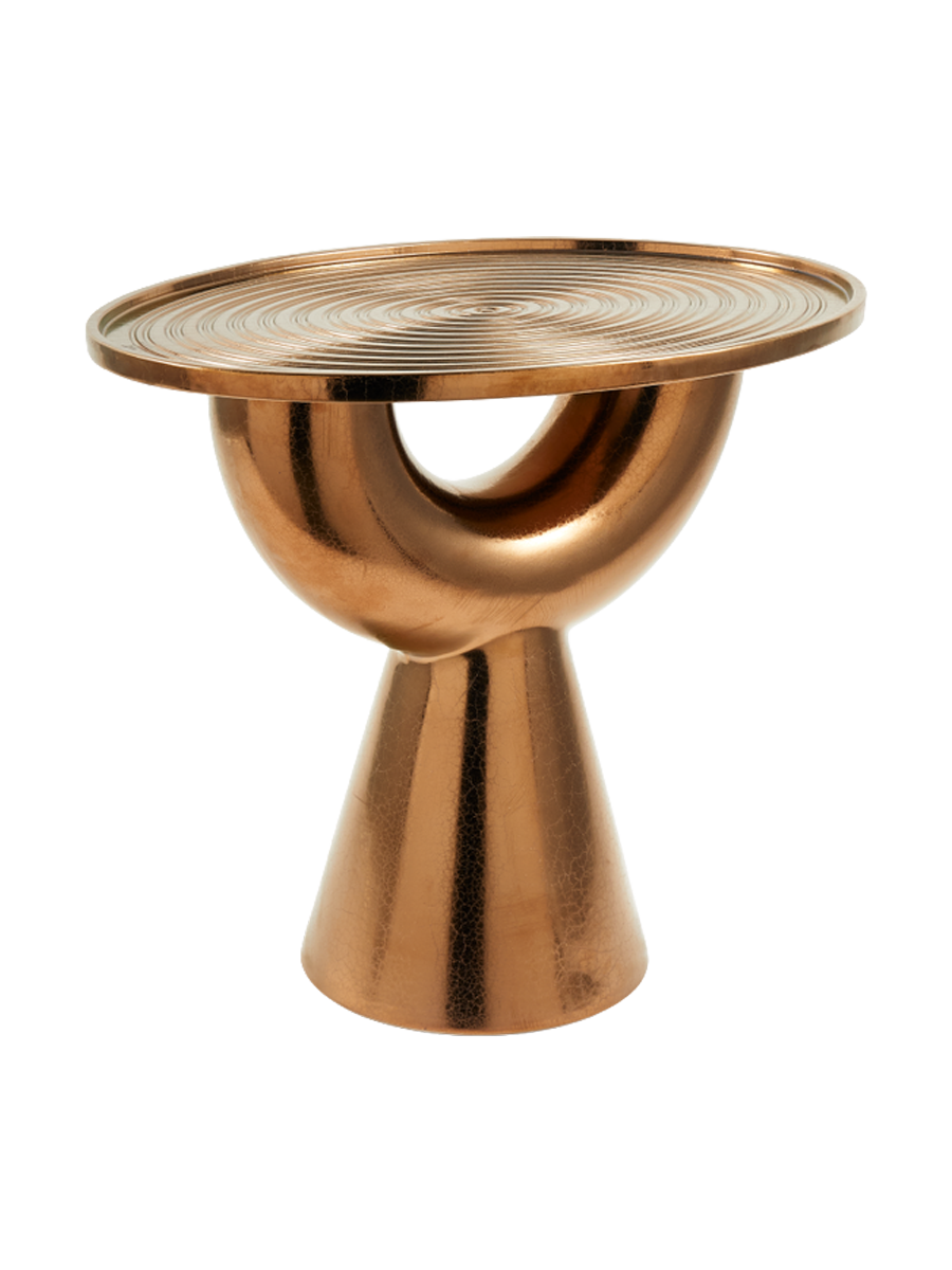
"Anish" Ceramic Design Side Table - Copper