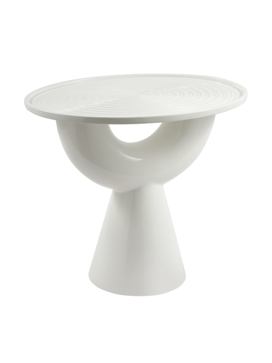 
"Anish" Ceramic Design Side Table - White