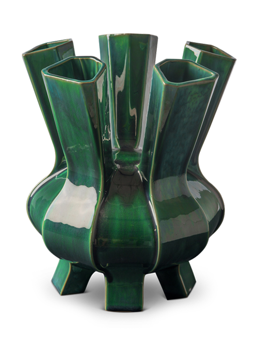 
Grosse Design Vase „Puyi“ - Grün