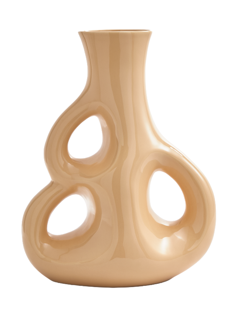 
Large "Three Ears" Design Vase - Beige