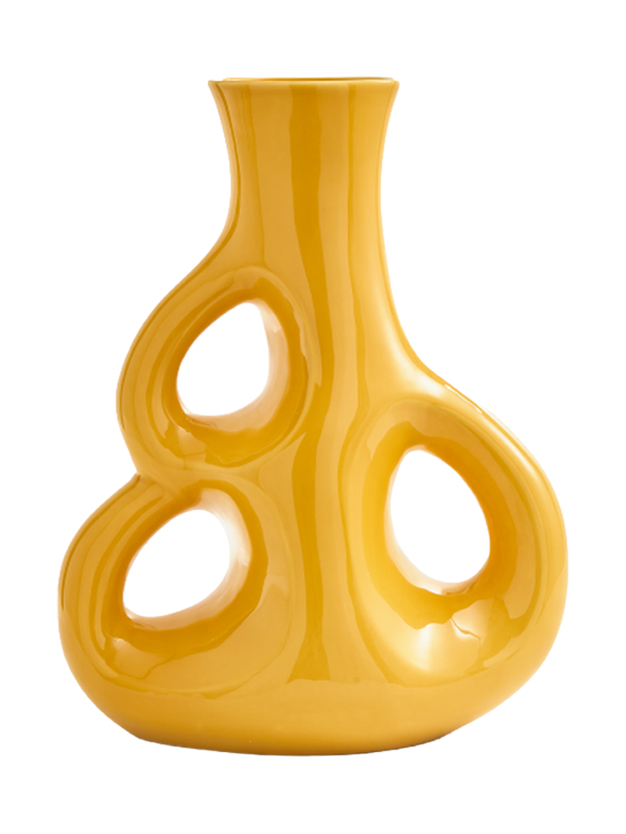 
Large "Three Ears" Design Vase - Yellow