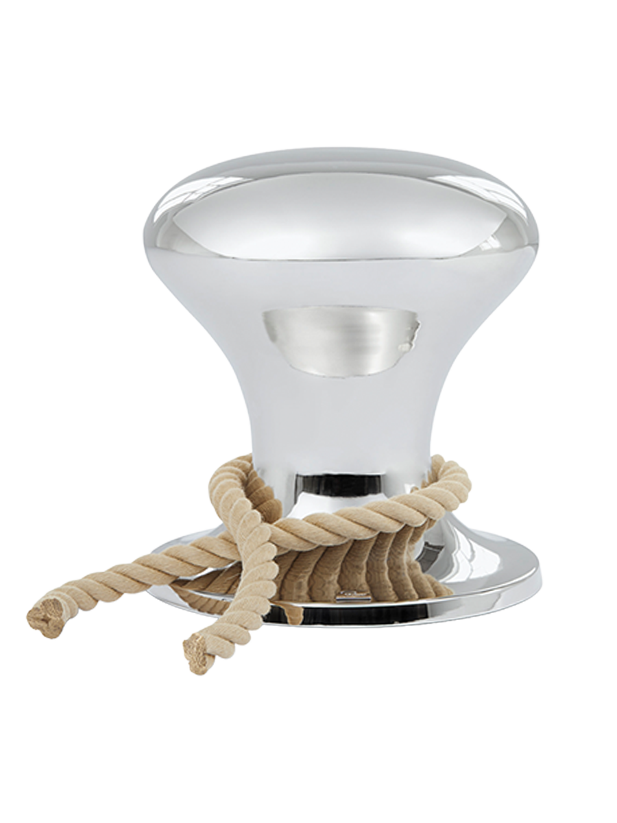 
Design Hocker „Hamburger“ mit Segeltau - Edelstahl