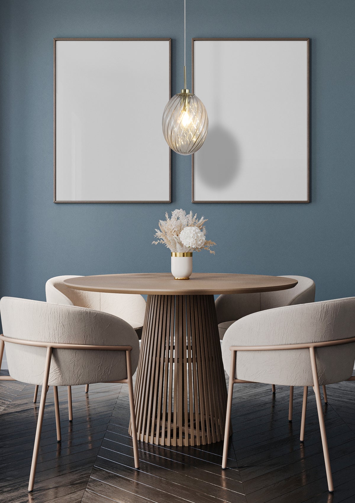 
Moderne Pendellampe "Whirl" - Gold, Champagne