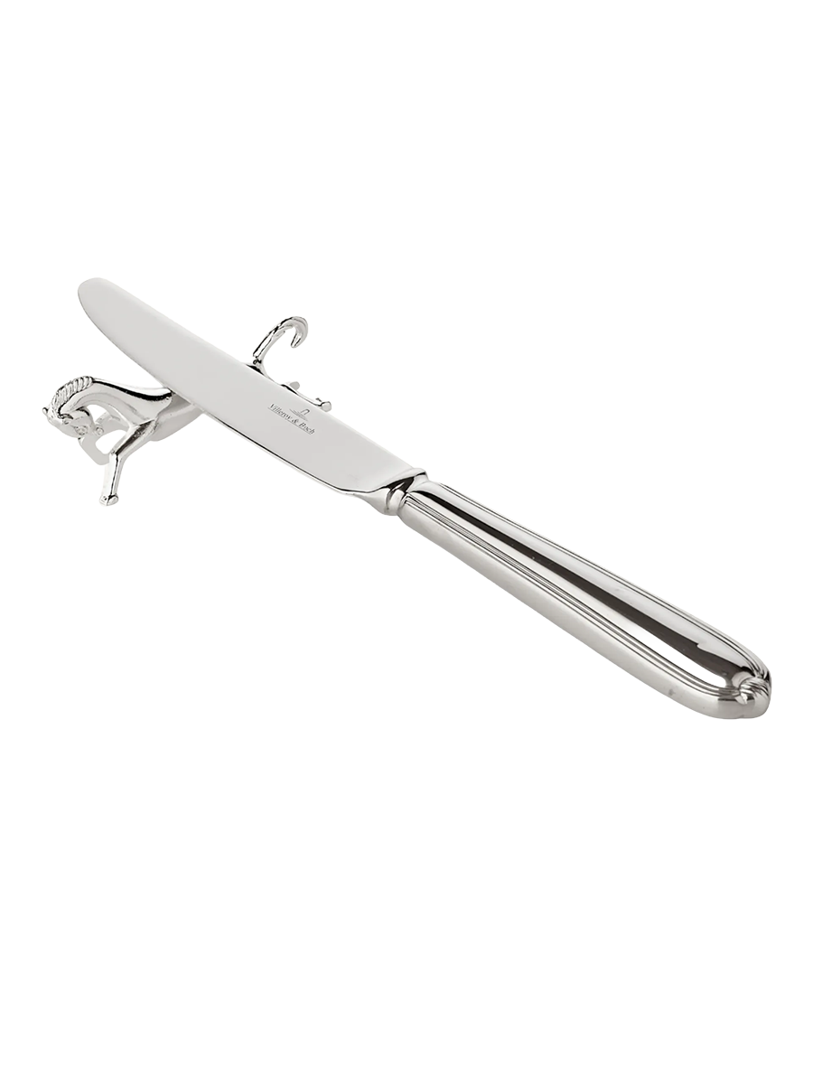 
Set of 6 Designer Knife Rests "Horse", elegantly silver-plated & tarnish-proof
