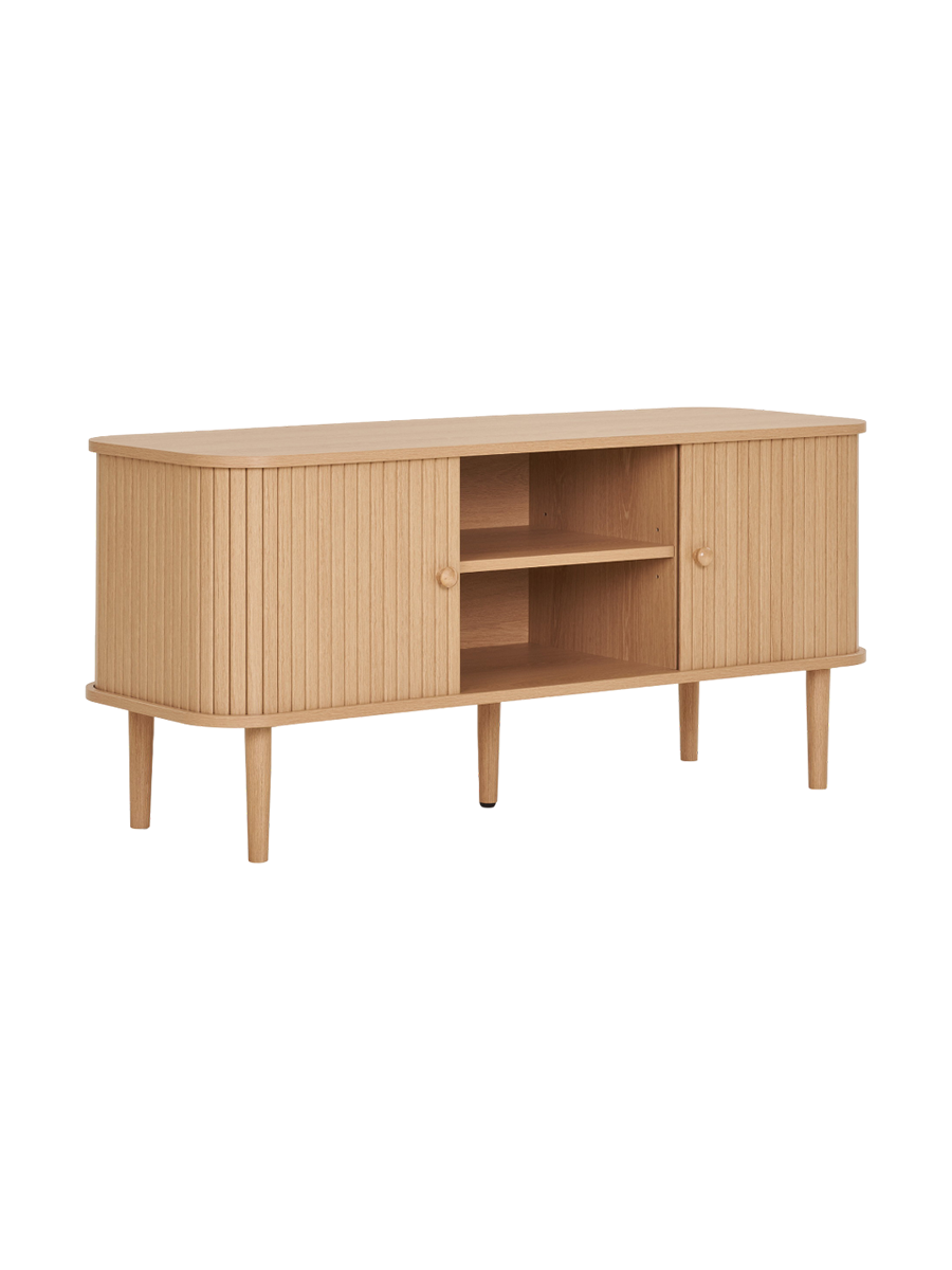 
Mobile basso di design «Niclas» a 2 ante - Naturale