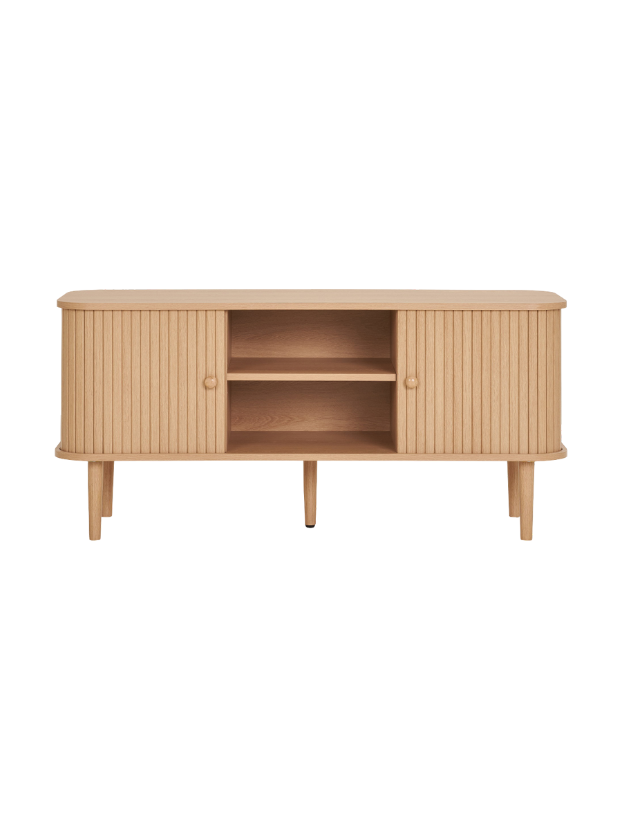 
Designer lowboard “Niclas” with 2 doors - Natural
