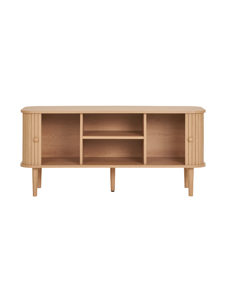 
Designer lowboard “Niclas” with 2 doors - Natural