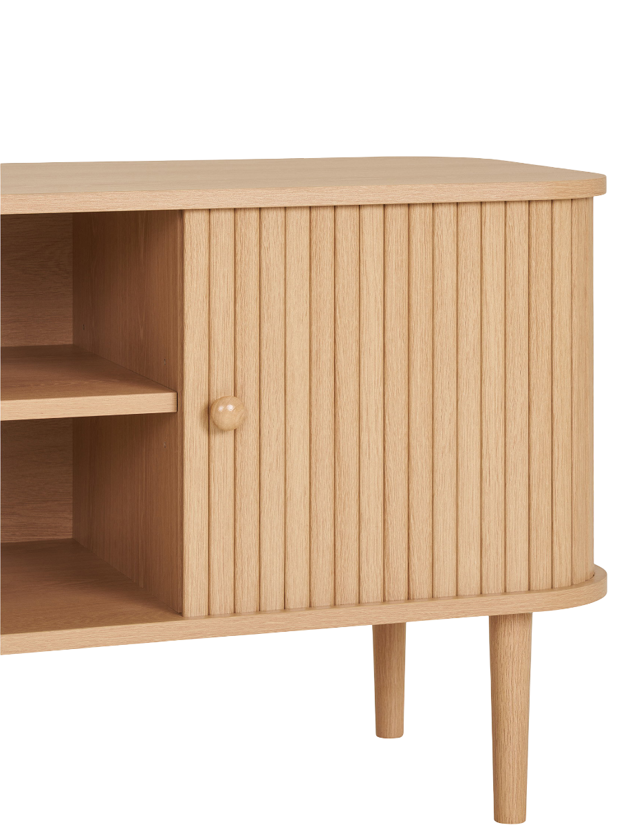 
Designer lowboard “Niclas” with 2 doors - Natural