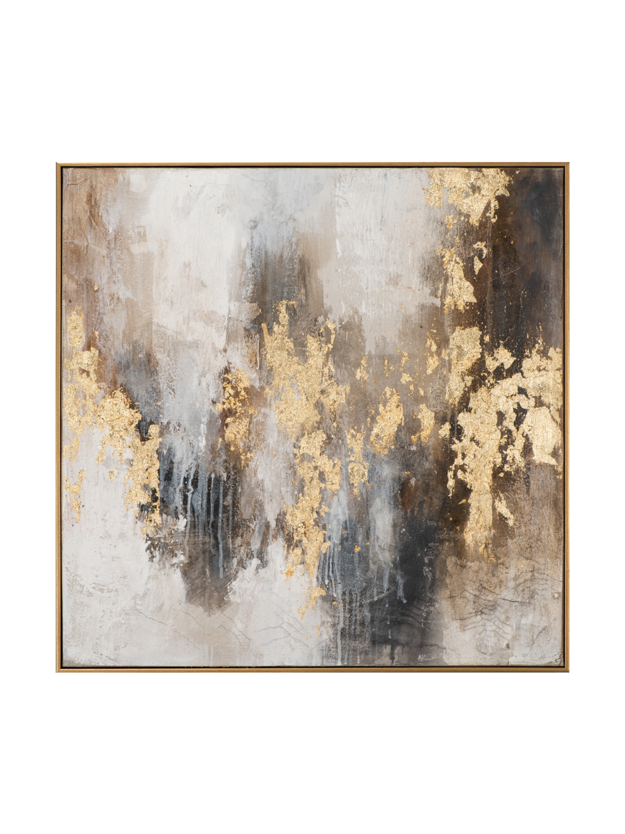 
Handgemaltes Bild „Brown & Gold II“ 72 x 72 cm