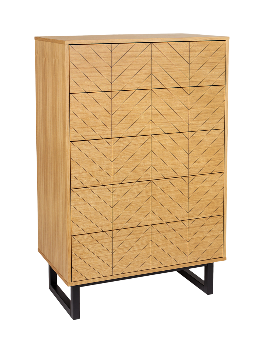
"Camden Herringbone" Designer Chest of Drawers