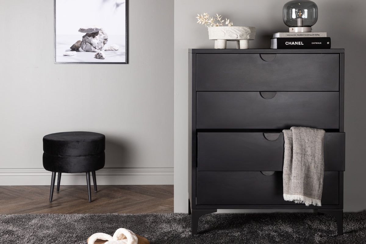 
"Piring" metal design chest of drawers - Black