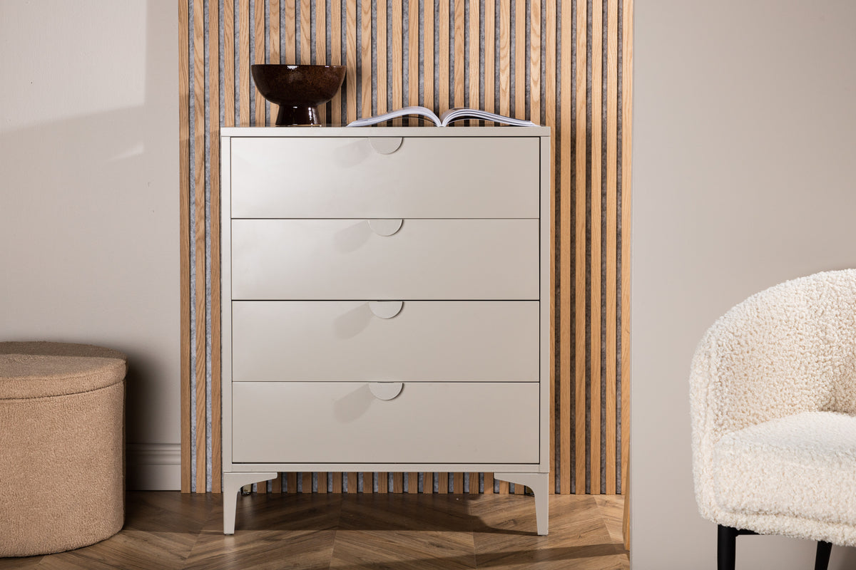 
"Piring" metal design chest of drawers - Beige