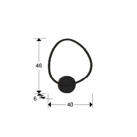 
Dimmbare LED Design Wandlampe „Opalis“ - Schwarz