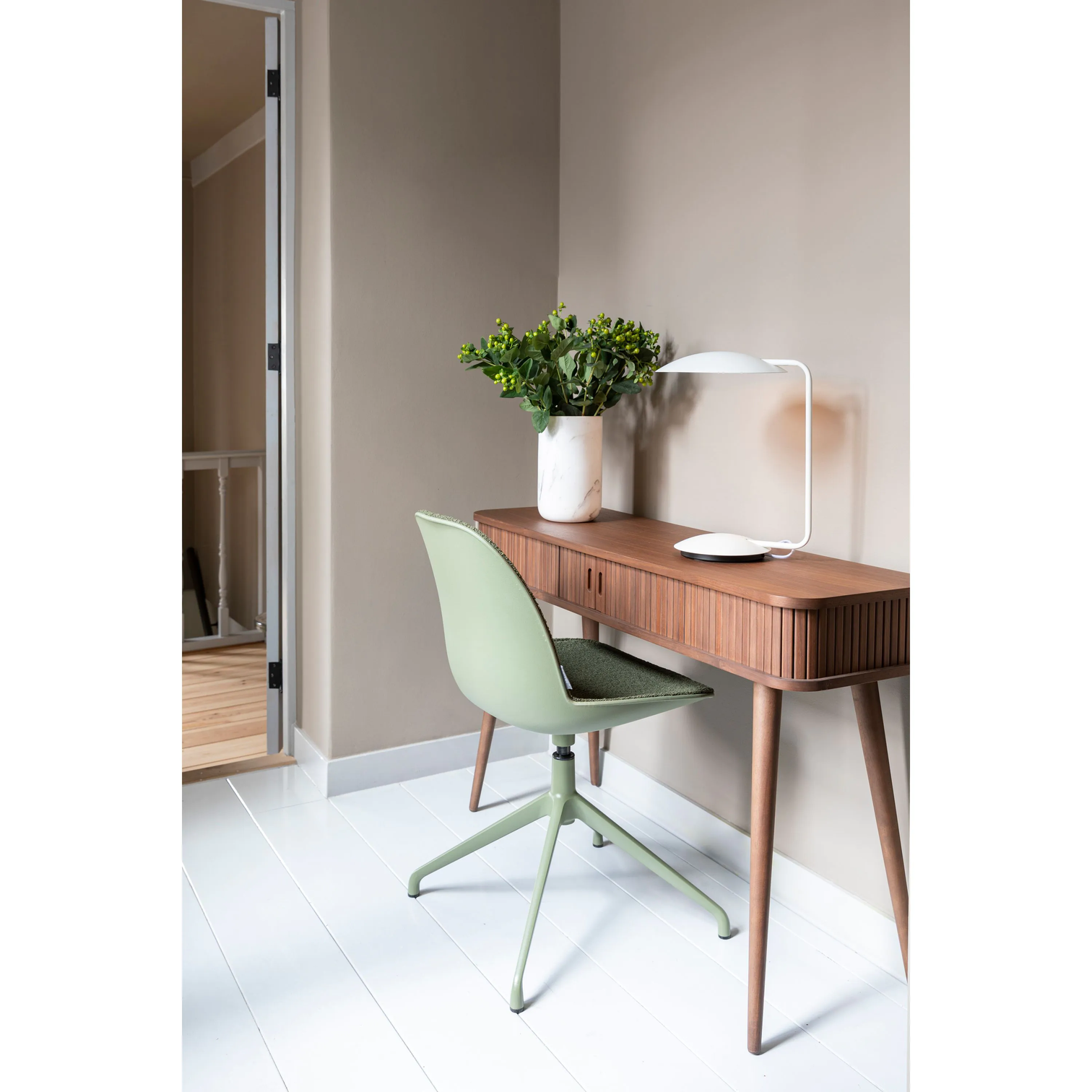 
"Barbier" designer console table - Nut tree