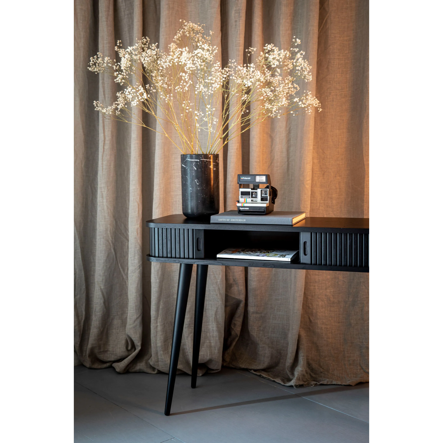 
"Barbier" designer console table - Black