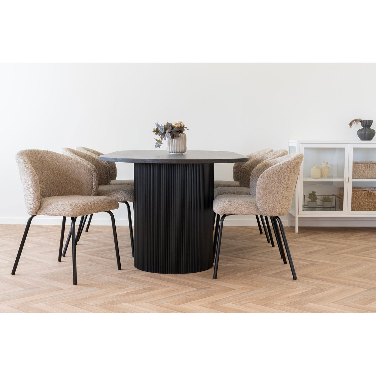 
Tavolo da pranzo di design ovale «Metey» 210 x 100 cm - Nero