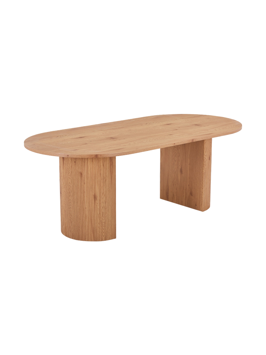 
Tavolo da pranzo di design ovale «Metey» 210 x 100 cm - Naturale
