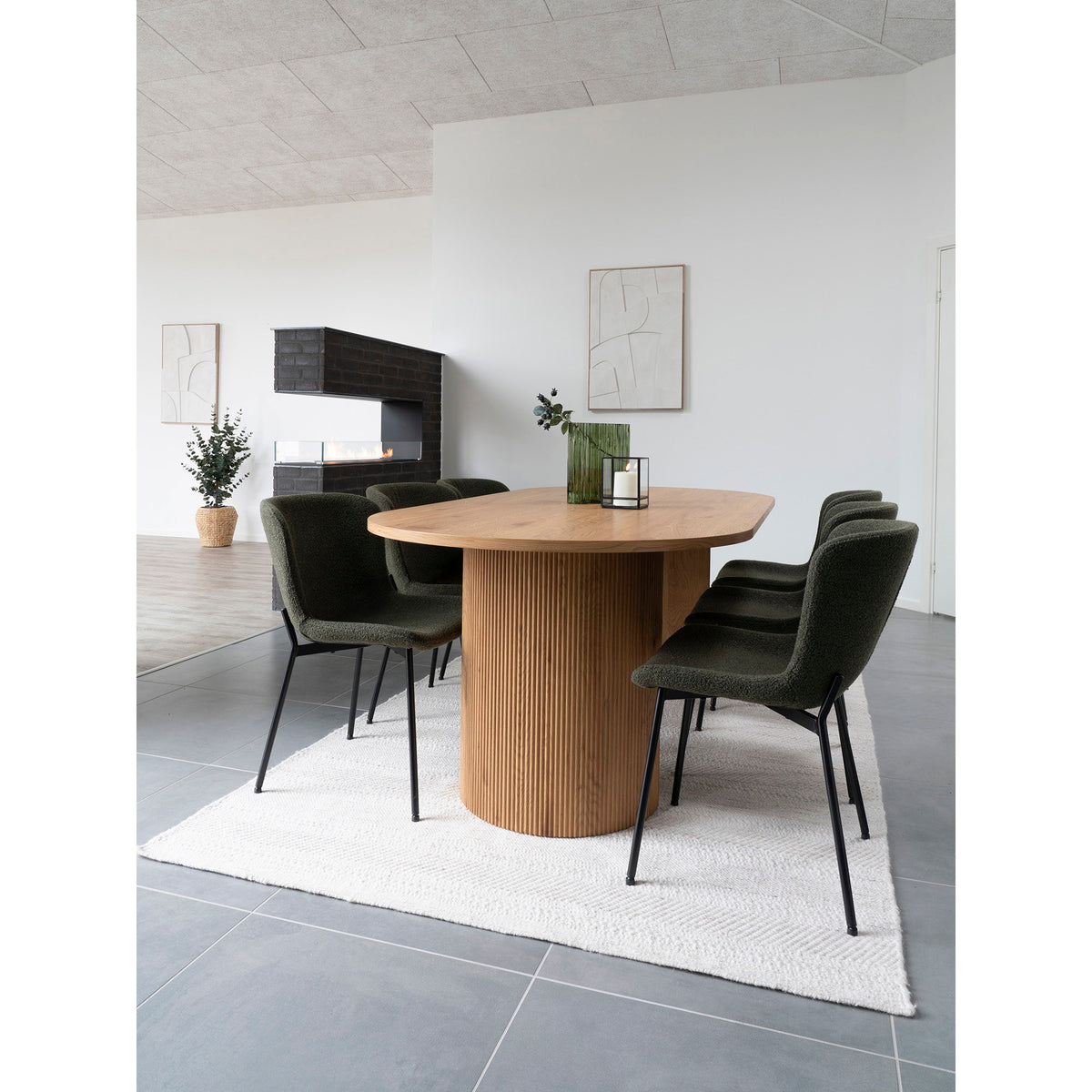
Tavolo da pranzo di design ovale «Metey» 210 x 100 cm - Naturale