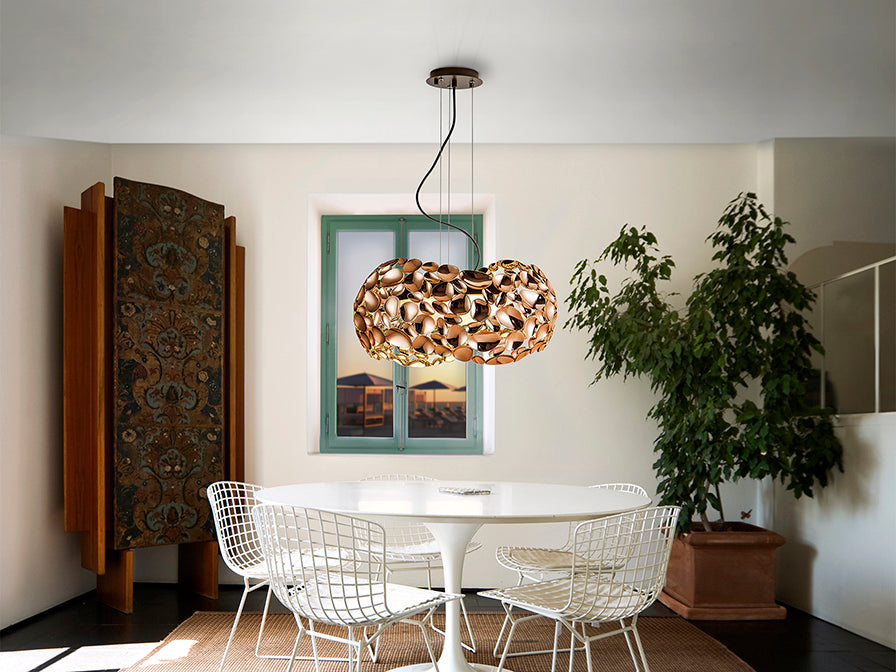 
Dimmable LED designer pendant light “Narisa” - Rose Gold