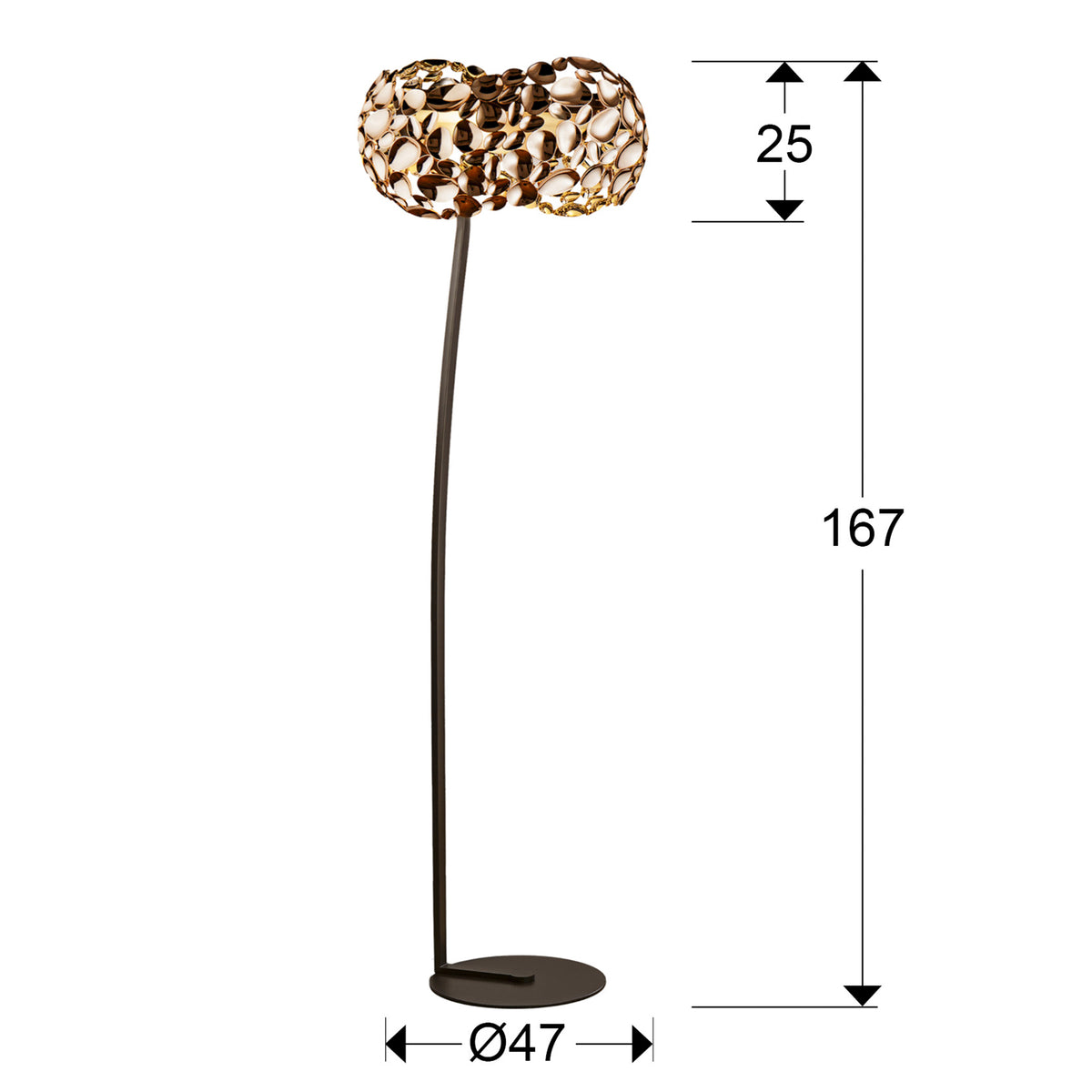 
Lampadaire design LED à intensité variable « Narisa »
