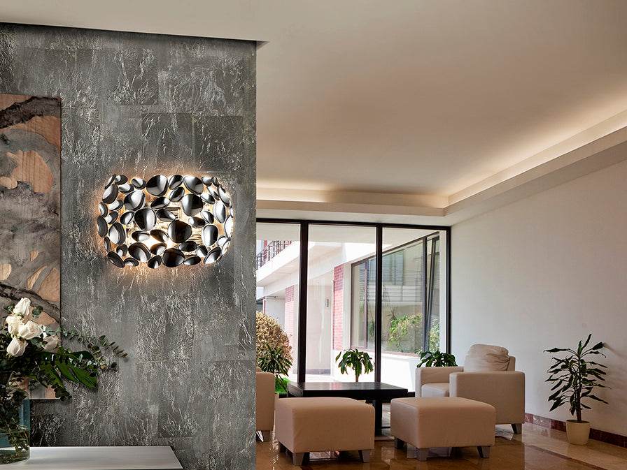 
Applique murale design à LED variable « Narisa » - Argent