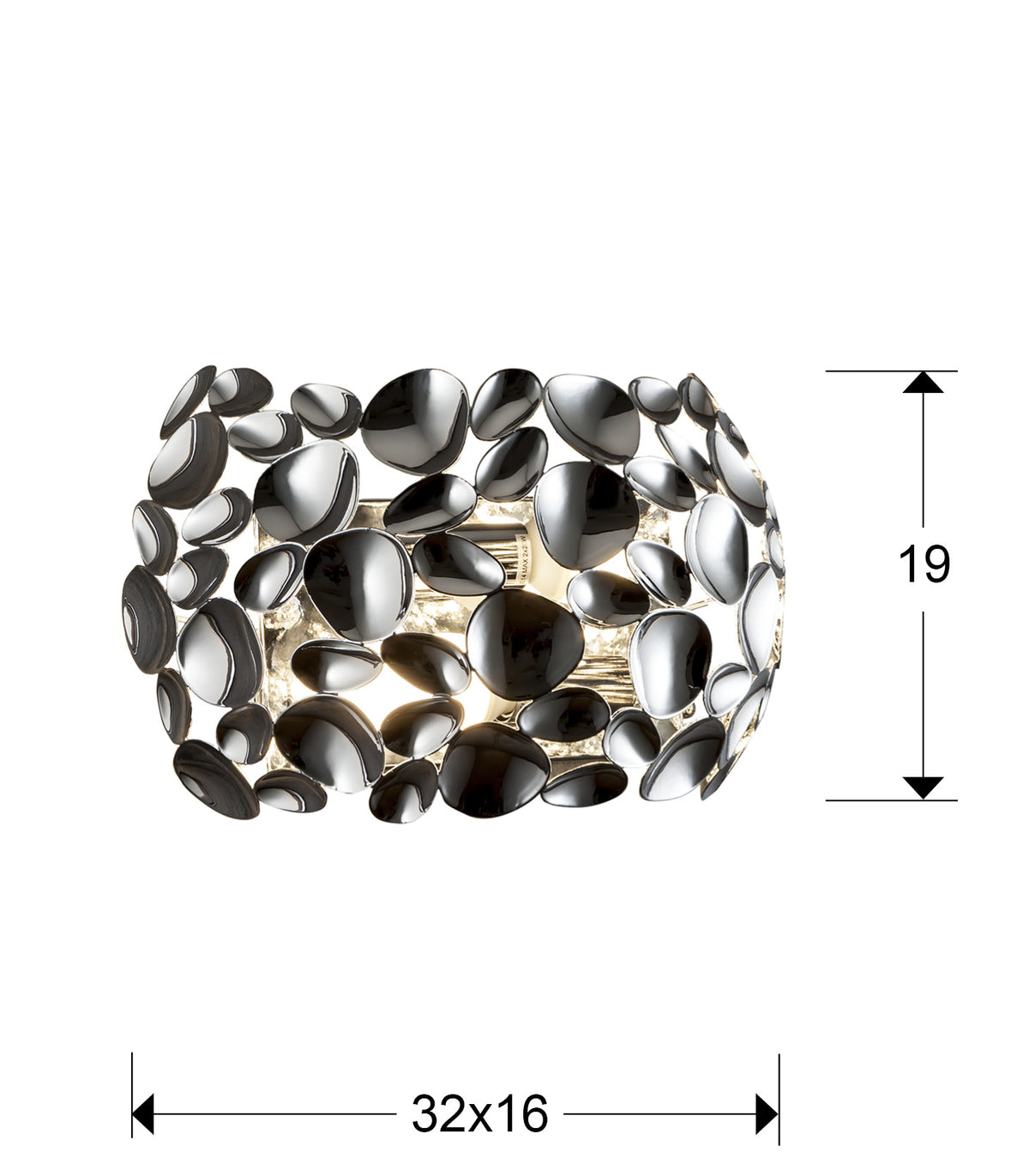 
Applique murale design à LED variable « Narisa » - Argent