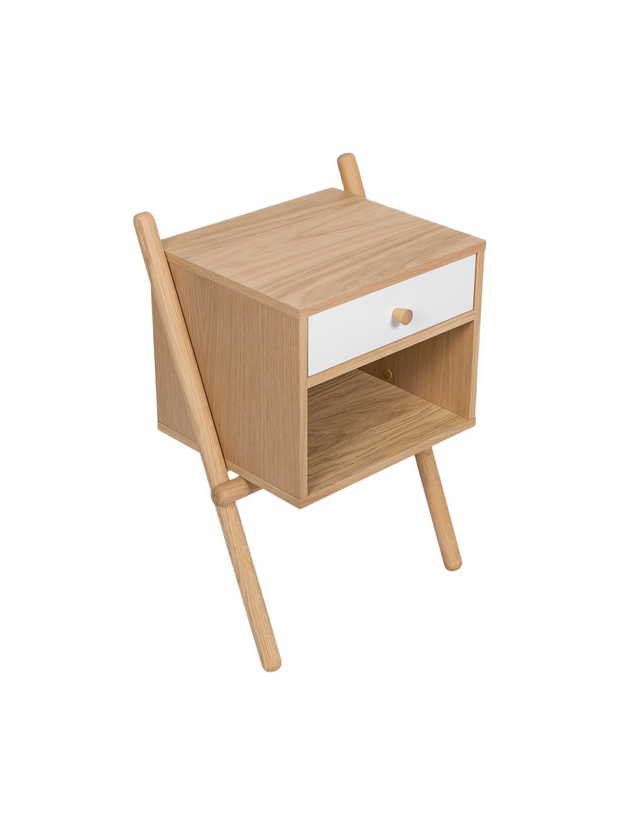 
"Wiru" designer bedside table, one drawer