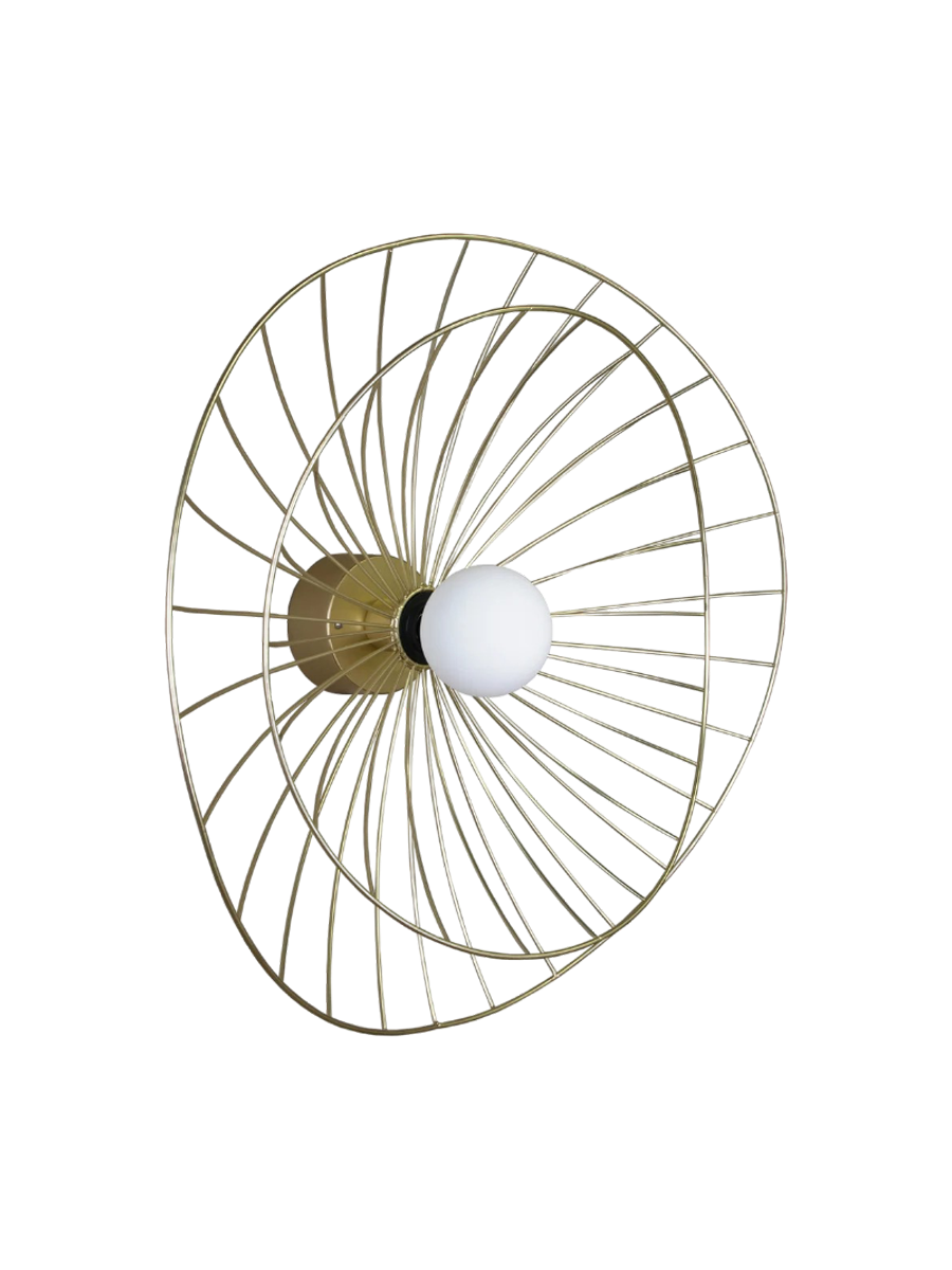 
Flexible Design Wand- und Deckenlampe „Ray“ Ø 60 cm - Messing