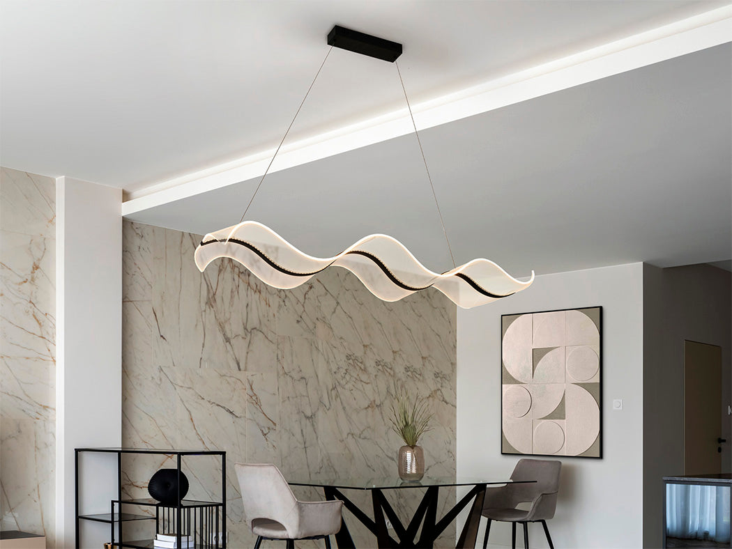 
Suspension LED design à intensité variable « Olas » avec télécommande