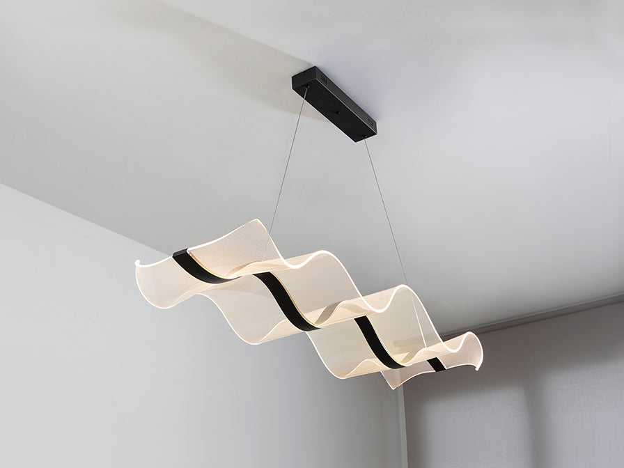 
Suspension LED design à intensité variable « Olas » avec télécommande