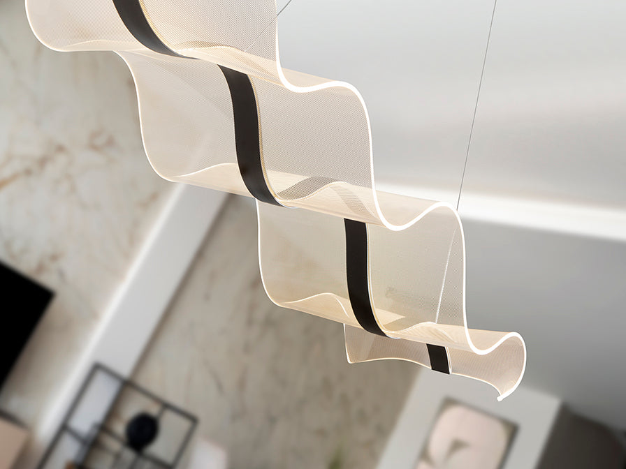 
Suspension LED design à intensité variable « Olas » avec télécommande