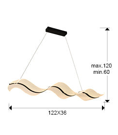
Suspension LED design à intensité variable « Olas » avec télécommande
