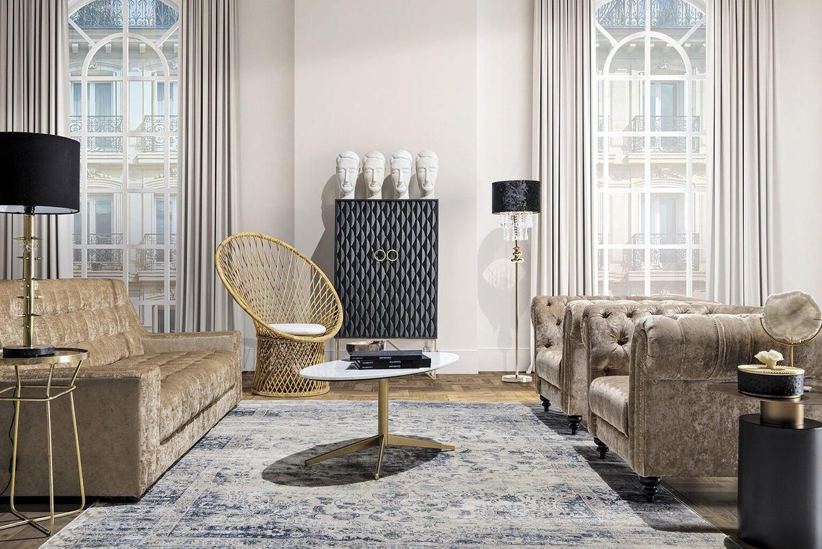 
Design Tischlampe „Nofi“ mit Marmorsockel