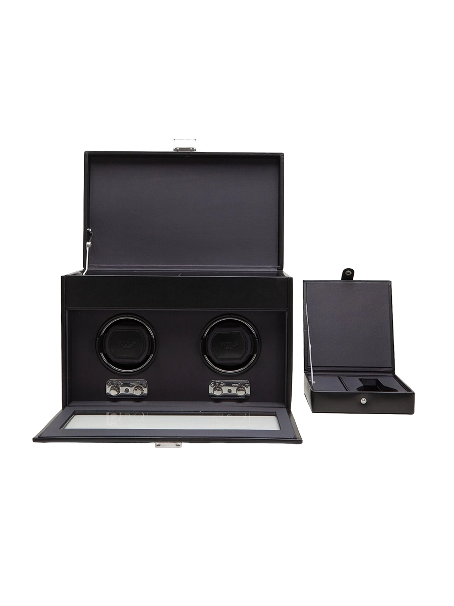 
Heritage Double Watch Winder with Additional Storage