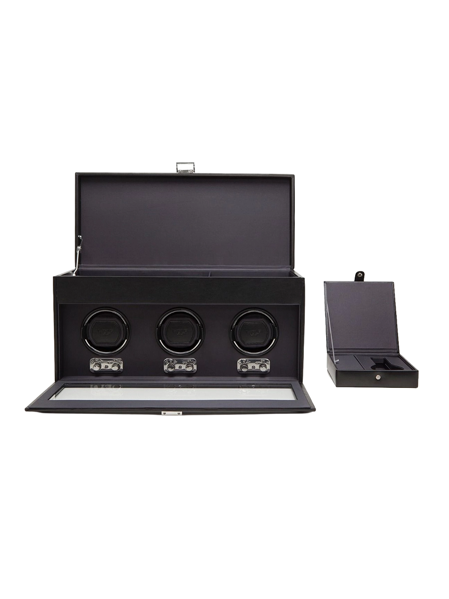 
"Heritage Triple Watch Winder" with additional storage