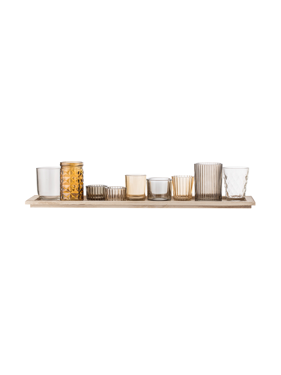 
"Sanga" tray with tealight holders, 10-piece