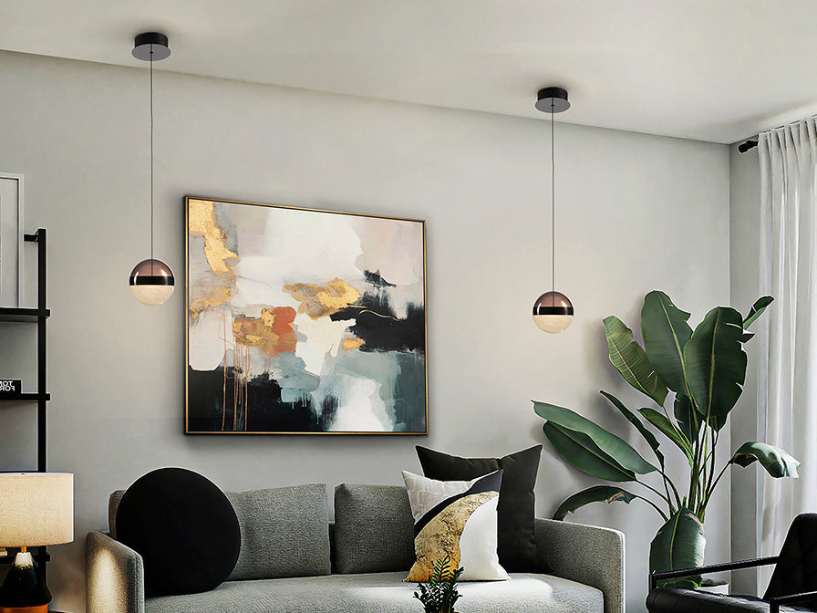 
Suspension LED design « Orbes » à 1 lumière - Ø 12 cm
