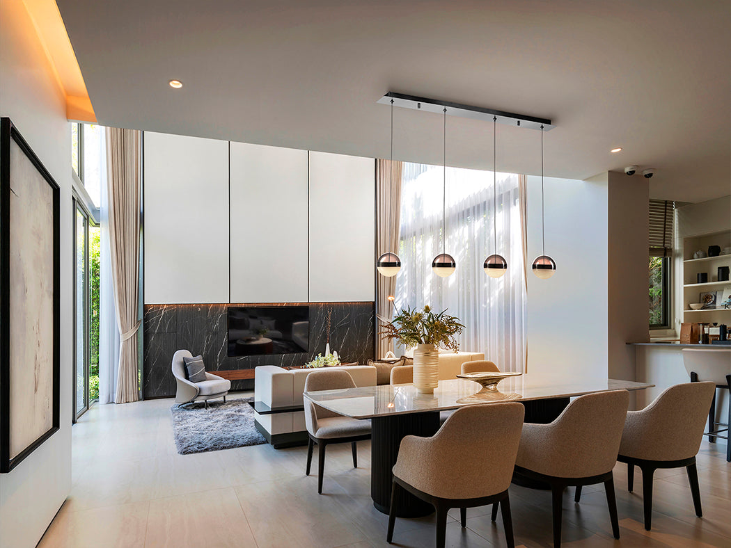 
LED designer pendant lamp “Orbes”, 4-light